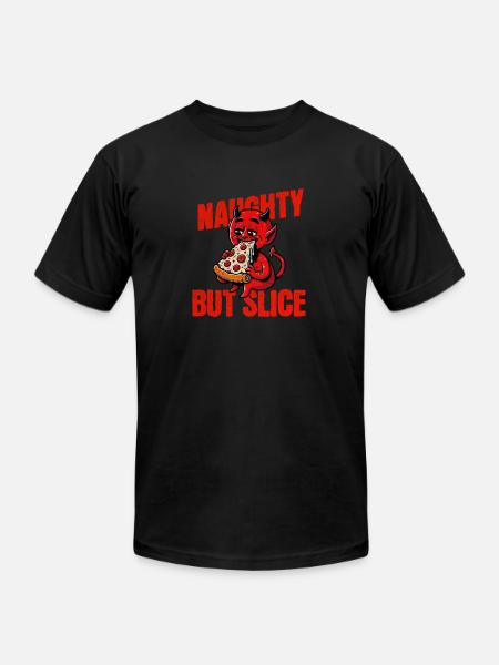 Naughty But Slice - Unisex Jersey T-Shirt by Bella + Canvas - black