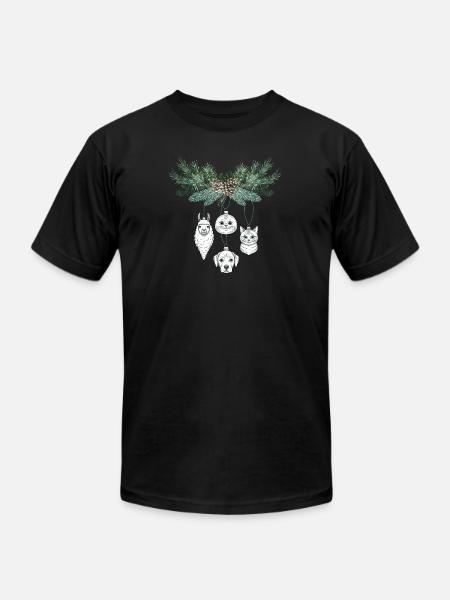 Animal Ornament Festivity - Unisex Jersey T-Shirt by Bella + Canvas - black