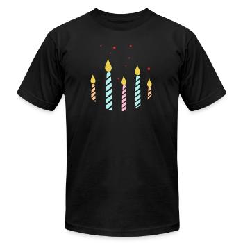 T-shirt 0379 - Unisex Jersey T-Shirt by Bella + Canvas - black - Front - Jose (178cm)