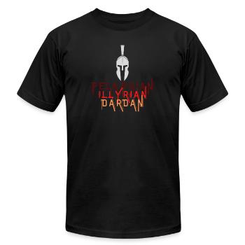 PELASGIAN ILLYRIANS DARDAN ALBANIAN. - Unisex Jersey T-Shirt by Bella + Canvas - black - Front - Jose (178cm)