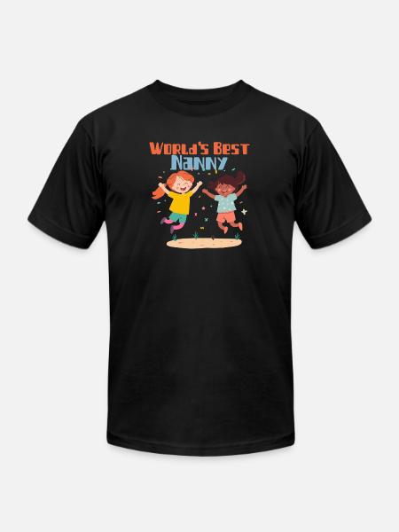 Worlds Best Nanny - Unisex Jersey T-Shirt by Bella + Canvas - black