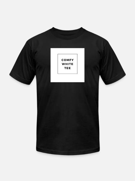 Comfy White Tee - Unisex Jersey T-Shirt by Bella + Canvas - black