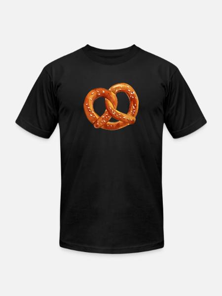 Salted Pretzel - Unisex Jersey T-Shirt by Bella + Canvas - black
