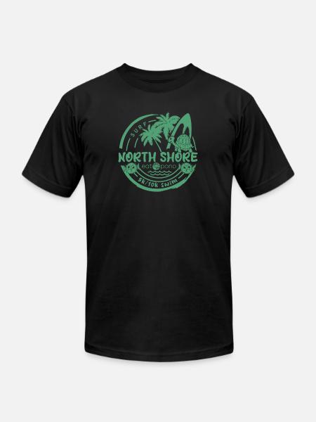 surf North shore - Unisex Jersey T-Shirt by Bella + Canvas - black