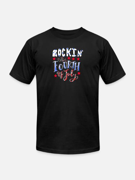 4th Of July - Unisex Jersey T-Shirt by Bella + Canvas - black