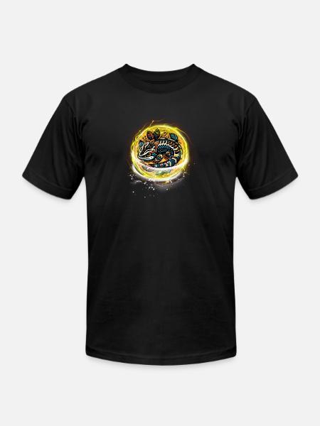 Illuminated Salamander - Unisex Jersey T-Shirt by Bella + Canvas - black