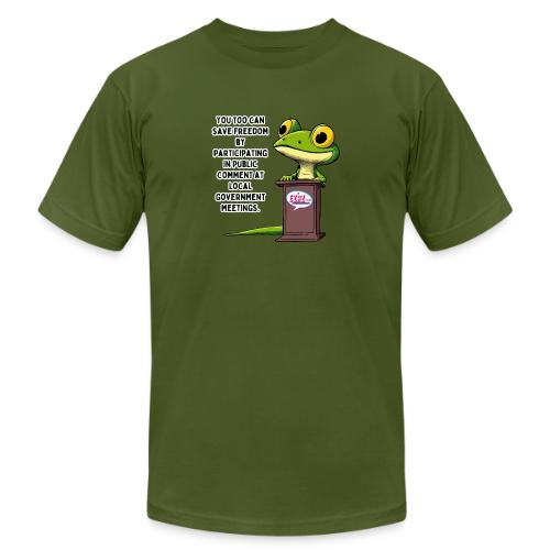 Public Comment Lizard Design - Unisex Jersey T-Shirt by Bella + Canvas