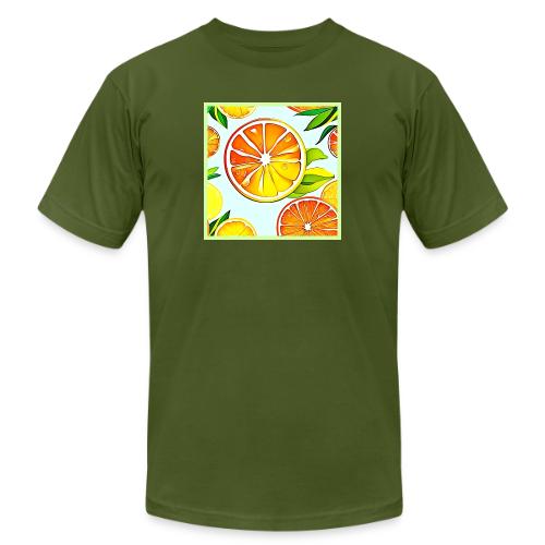 Orange Slice: Citrus Art - Unisex Jersey T-Shirt by Bella + Canvas