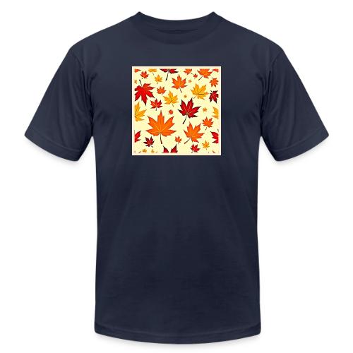Seamless Fall Foliage Design - Unisex Jersey T-Shirt by Bella + Canvas