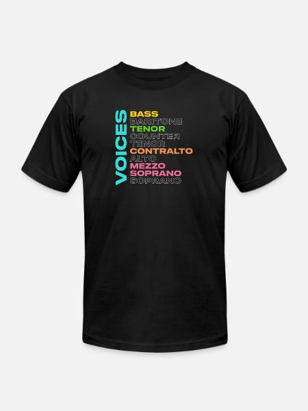 Voices - Unisex Jersey T-Shirt by Bella + Canvas - black