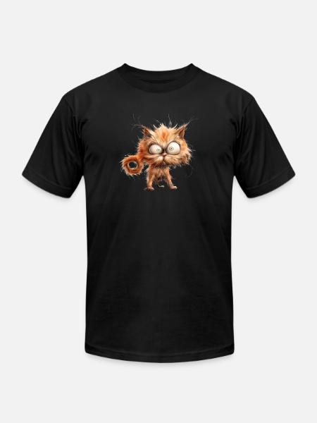 Funny Cat - Unisex Jersey T-Shirt by Bella + Canvas - black