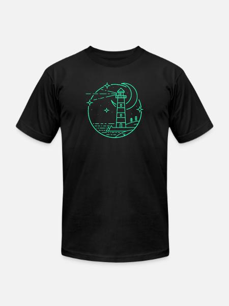 Light House - Unisex Jersey T-Shirt by Bella + Canvas - black
