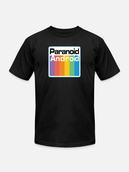 paranoid android - Unisex Jersey T-Shirt by Bella + Canvas - black