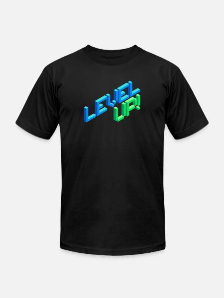 Level Up - Unisex Jersey T-Shirt by Bella + Canvas - black