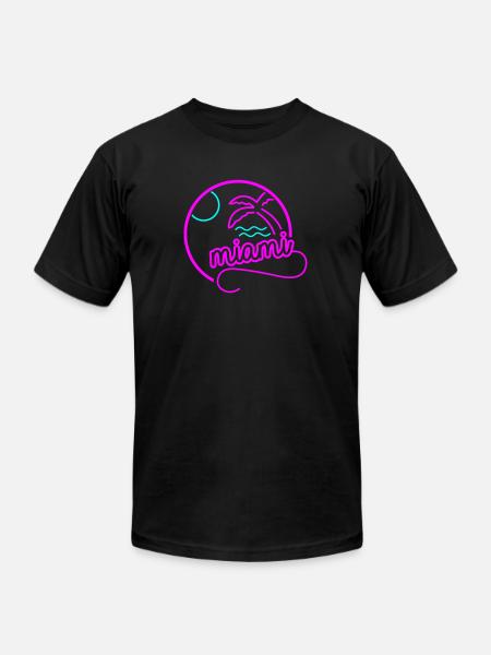 miami 001 - Unisex Jersey T-Shirt by Bella + Canvas - black