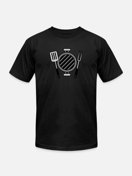 BBQ grill master charcoal - Unisex Jersey T-Shirt by Bella + Canvas - black