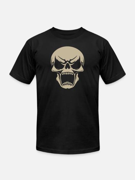 Alien Skull Head - Unisex Jersey T-Shirt by Bella + Canvas - black