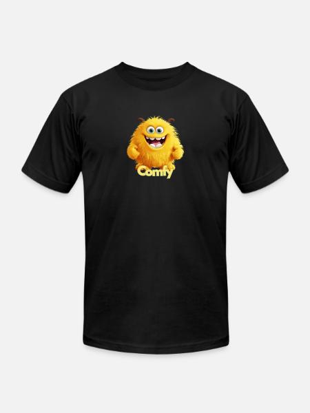 Comfy Warm Fuzzy - Unisex Jersey T-Shirt by Bella + Canvas - black