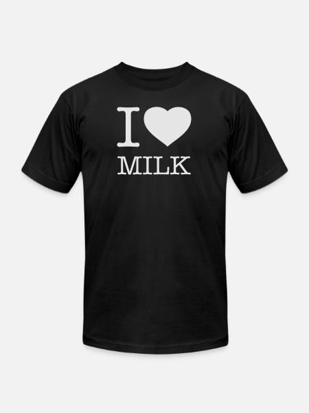 I LOVE MILK - Unisex Jersey T-Shirt by Bella + Canvas - black