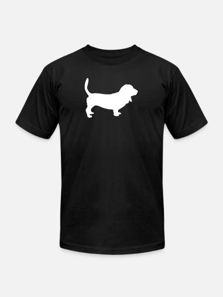 Basset Hound Dog - Unisex Jersey T-Shirt by Bella + Canvas - black