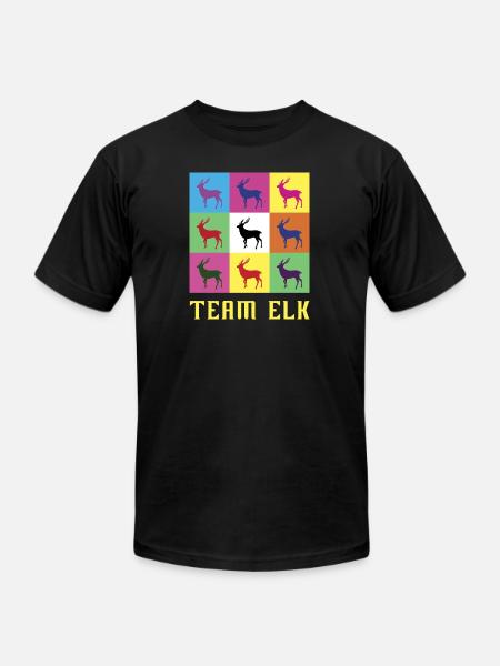 Team Elk - Unisex Jersey T-Shirt by Bella + Canvas - black