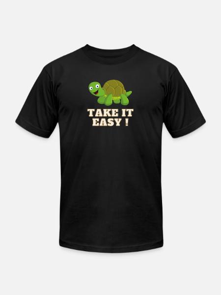 Take It Easy Turtle - Unisex Jersey T-Shirt by Bella + Canvas - black