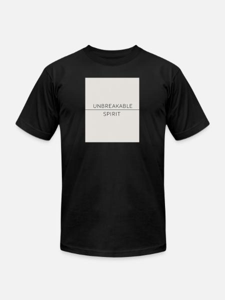 Unbreakable Spirit Motivational Minimal Shirt - Unisex Jersey T-Shirt by Bella + Canvas - black