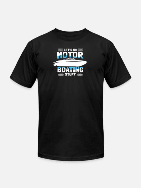 Motor Boating Stuff Motorboat - Unisex Jersey T-Shirt by Bella + Canvas - black