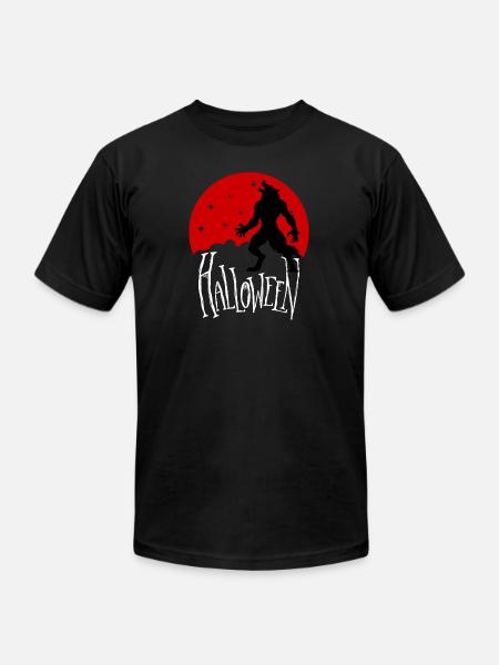 Howling wolf - Unisex Jersey T-Shirt by Bella + Canvas - black