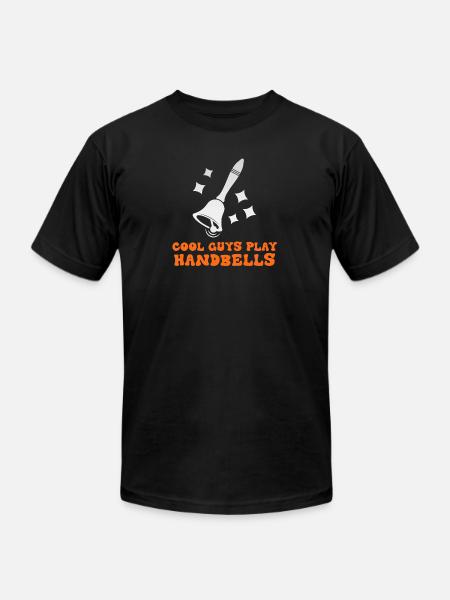 Handbell Anthem in Orange - Unisex Jersey T-Shirt by Bella + Canvas - black