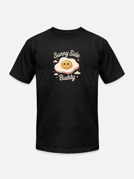 Sunny Side Buddy - Unisex Jersey T-Shirt by Bella + Canvas - black