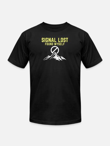 Signal Lost Found Myself - Unisex Jersey T-Shirt by Bella + Canvas - black