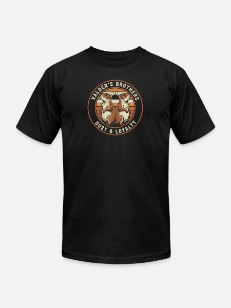 Valder's Brothers: Dust & Loyalty - Unisex Jersey T-Shirt by Bella + Canvas - black