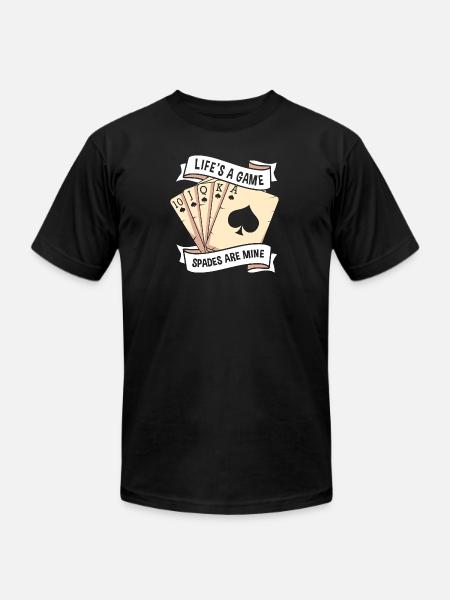 Spades Casino Card Game - Unisex Jersey T-Shirt by Bella + Canvas - black