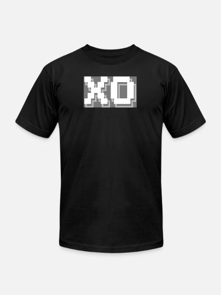 XO Pixel Art Tech - Unisex Jersey T-Shirt by Bella + Canvas - black