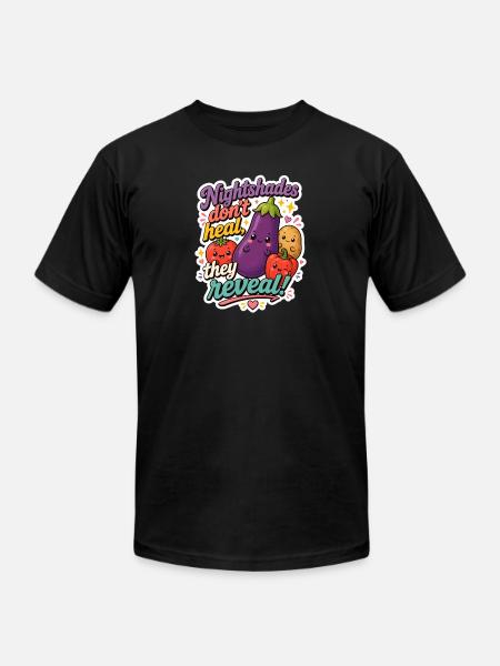 Nightshades Dont Heal They Reveal - Unisex Jersey T-Shirt by Bella + Canvas - black