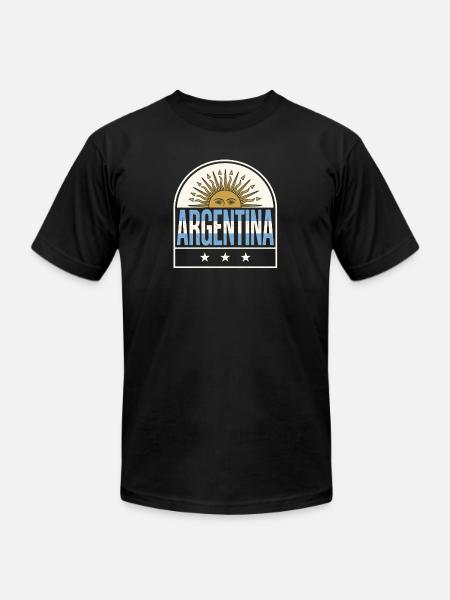 Argentina Suncrest Logo - Unisex Jersey T-Shirt by Bella + Canvas - black