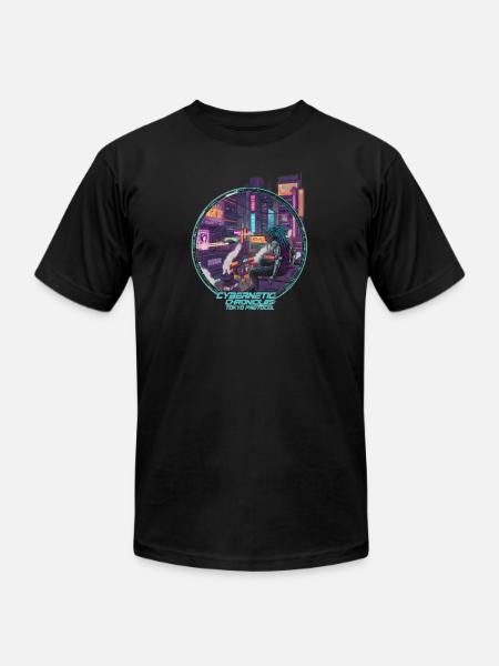 Cybernetic Chronicles Tokyo Protocol - Unisex Jersey T-Shirt by Bella + Canvas - black