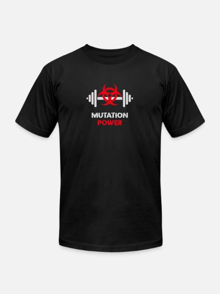 Powerlifting Mutation Strength - Unisex Jersey T-Shirt by Bella + Canvas - black