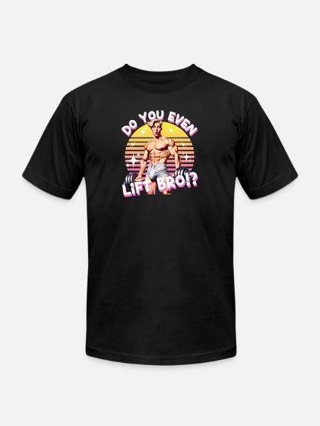 Retro Muscle Lift Meme - Unisex Jersey T-Shirt by Bella + Canvas - black