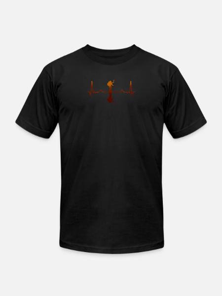 Heartbeat Dancer Silhouette - Unisex Jersey T-Shirt by Bella + Canvas - black