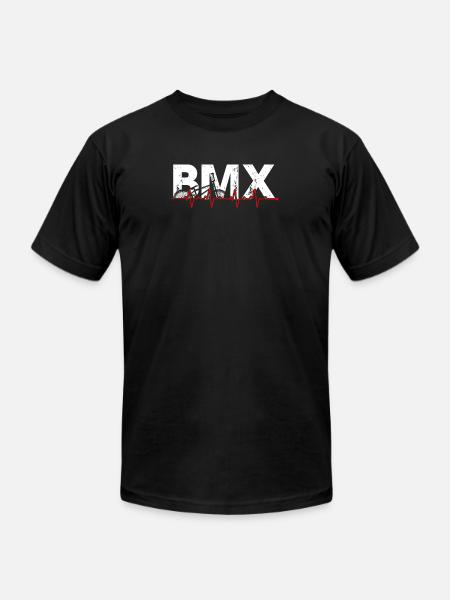 BMX Pulse Bike Art - Unisex Jersey T-Shirt by Bella + Canvas - black