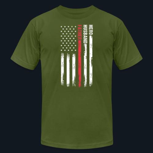 American Best Dad Hero Husband Father - Unisex Jersey T-Shirt by Bella + Canvas