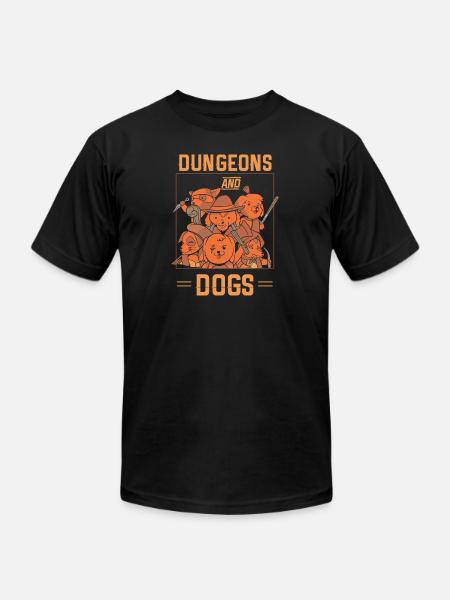 Dungeons And Dogs - Unisex Jersey T-Shirt by Bella + Canvas - black