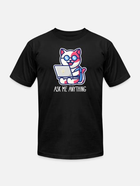 Prompt Engineer Ask Me Anything - Unisex Jersey T-Shirt by Bella + Canvas - black