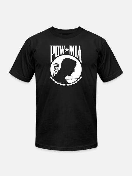 POW MIA Never Forget - Unisex Jersey T-Shirt by Bella + Canvas - black