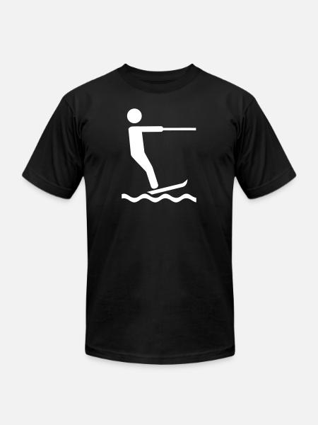 Water ski - Unisex Jersey T-Shirt by Bella + Canvas - black