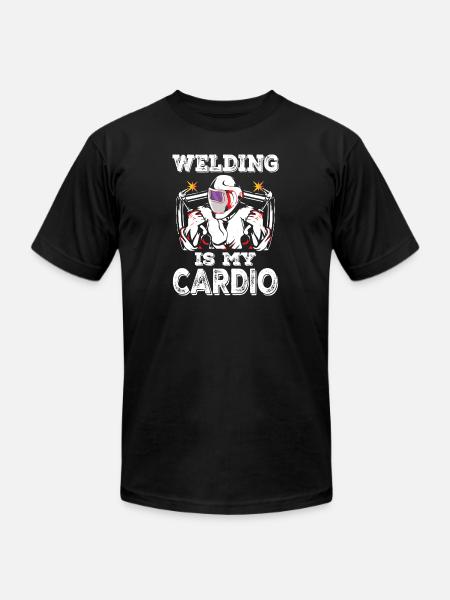Welding Is My Cardio - Unisex Jersey T-Shirt by Bella + Canvas - black