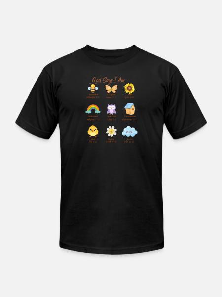 Multi Bible Scriptures - Unisex Jersey T-Shirt by Bella + Canvas - black