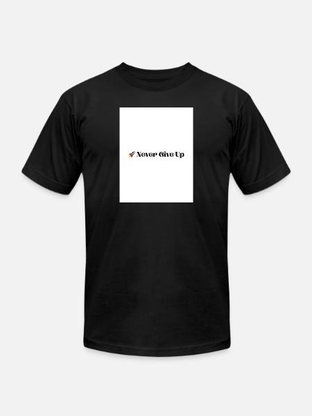 Never Give Up - Unisex Jersey T-Shirt by Bella + Canvas - black